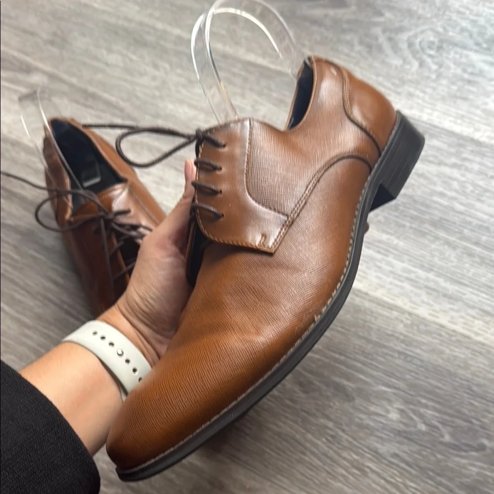 Brown Leather Men's Shoes 10M Dress Shoes